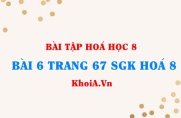 Bài 6 trang 67 SGK Hóa 8: Công thức chuyển đổi giữa lượng chất và khối lượng, lượng chất và thể tích